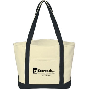 Custom Printed Cotton Canvas Boat Tote Bags