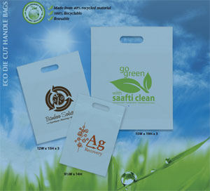 Eco Die Cut Plastic Shopping Bags